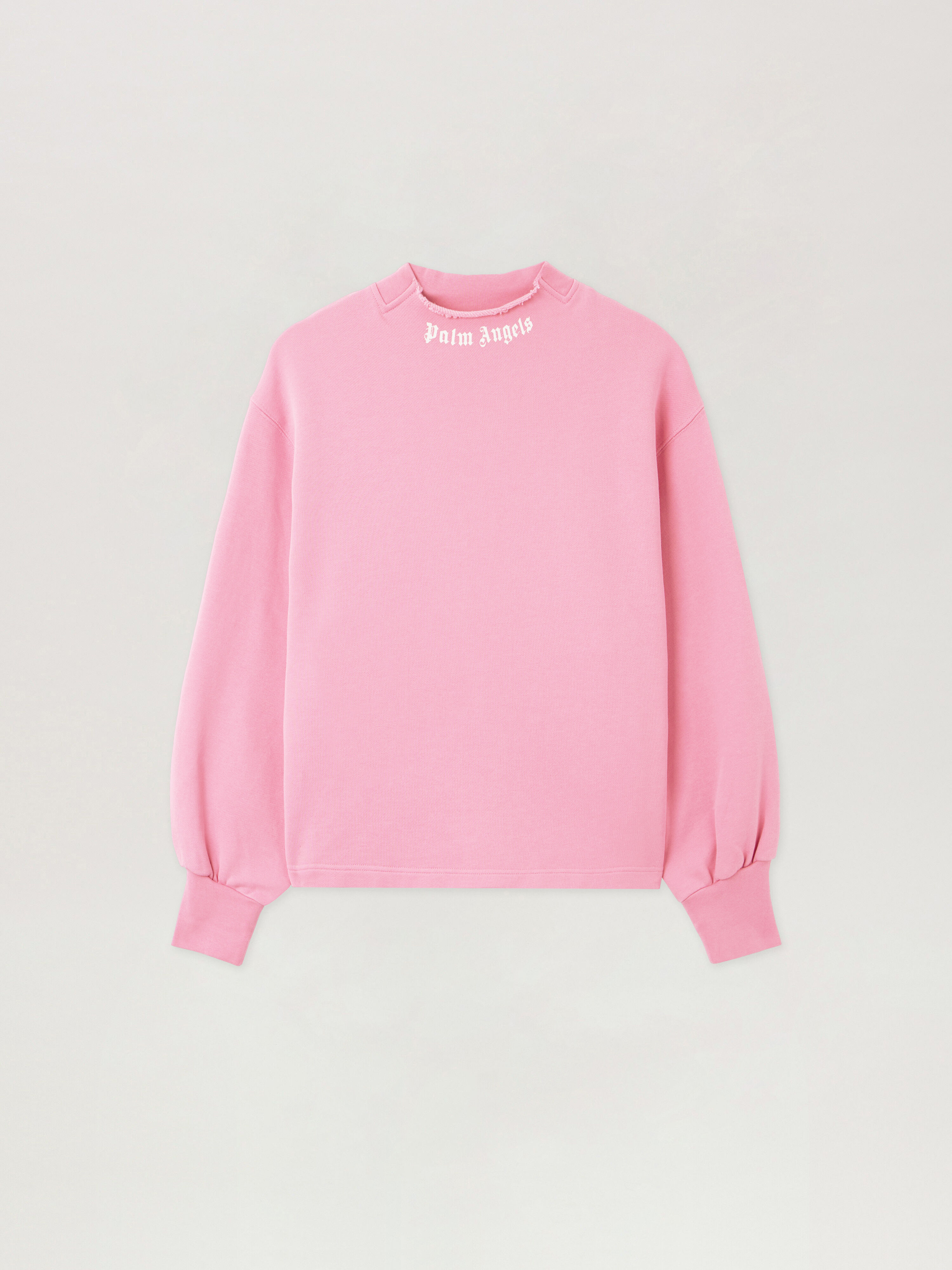 Curved Logo Collar Balloon Sweatshirt PALM ANGELS Curved Logo Collar Balloon Sweatshirt PINK - OFF WHITE PWBA05EF25FLE001