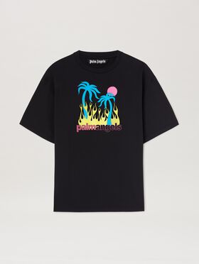 PALM ANGELS Burning Oasis T-shirt WHITE PMAA001C99JER027