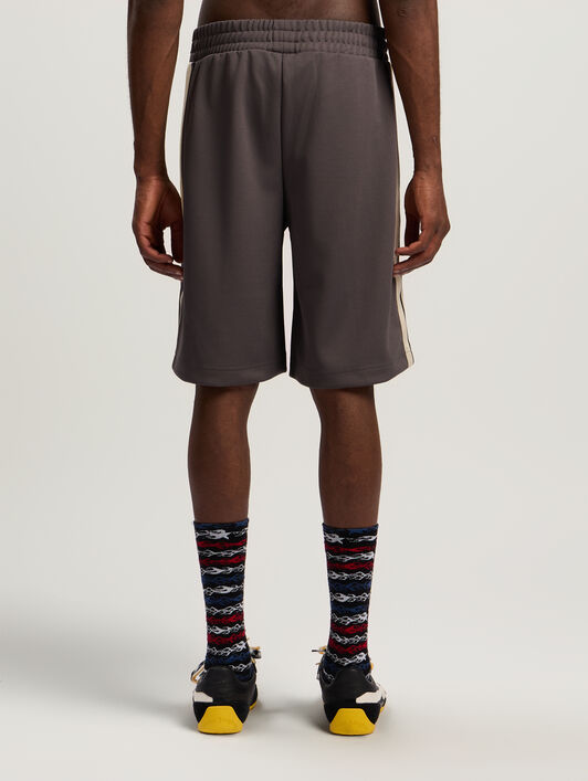 Classic Logo Track Shorts PALM ANGELS Classic Logo Track Shorts DARK GREY - OFF WHITE PMCL009F25FAB002