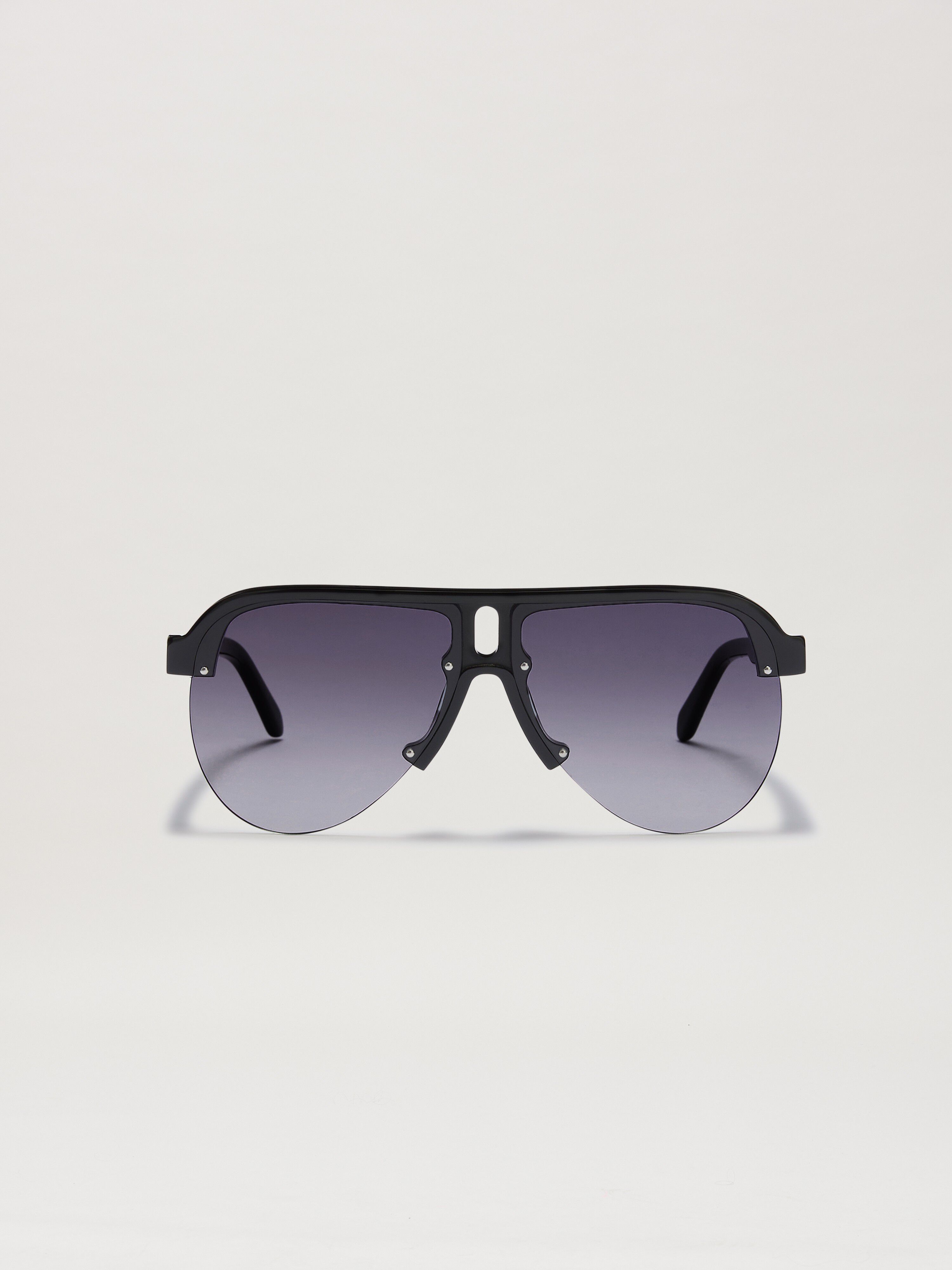 PALM ANGELS  Trinity sunglasses BLACK - GREY MELANGE PERI10BS25PLA001