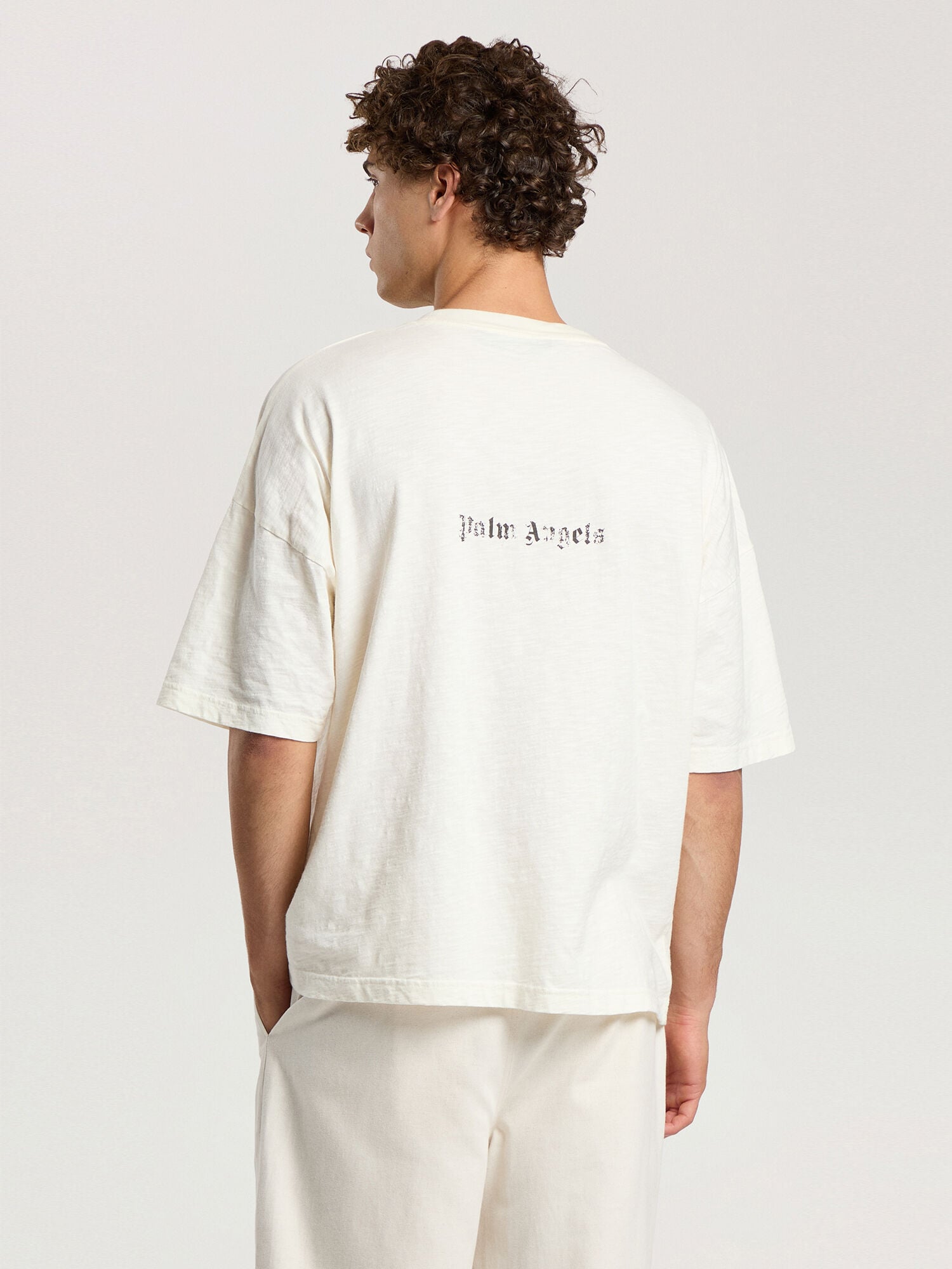 PALM ANGELS Cali Vibes Loose Tee OFF WHITE - MULTICOLOR PAMAA03F26JR05