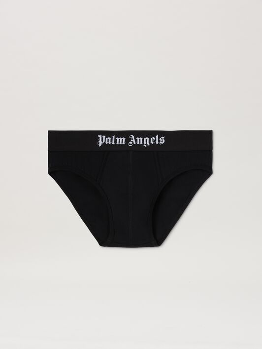PALM ANGELS  Logo band bipack slip BLACK - BLACK PMUF002S25FAB001