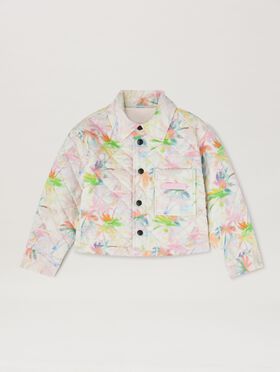 PALM ANGELS  Padded Palm Print Jacket BUTTER ROSE PINK PGES003S25FAB001