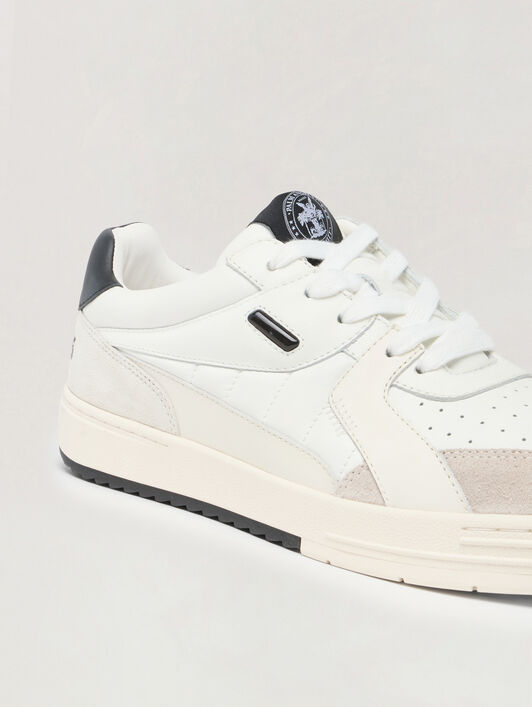 PALM ANGELS University White Sneakers WHITE BLACK PMIA078C99LEA001