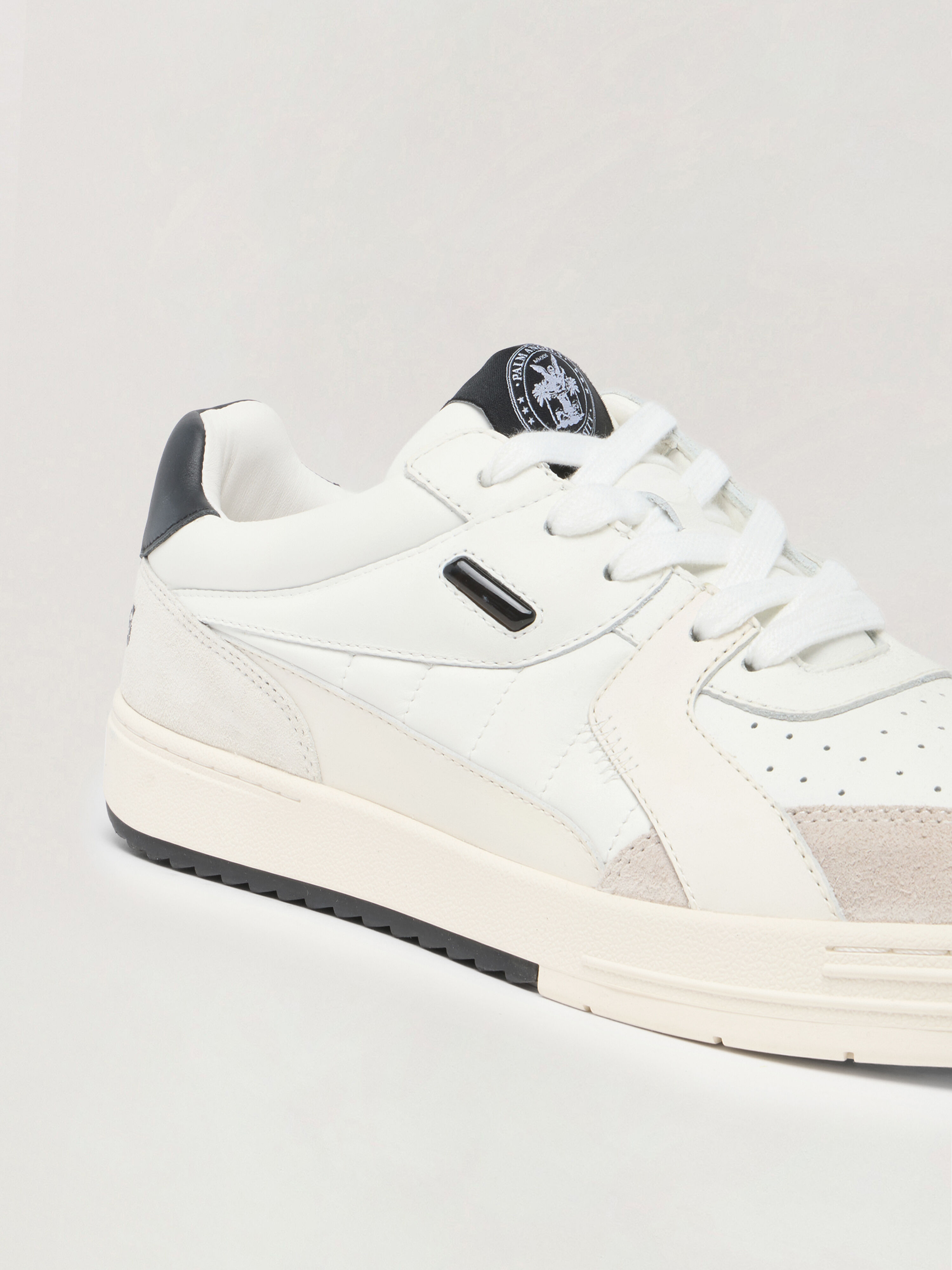 PALM ANGELS University White Sneakers WHITE BLACK PMIA078C99LEA001