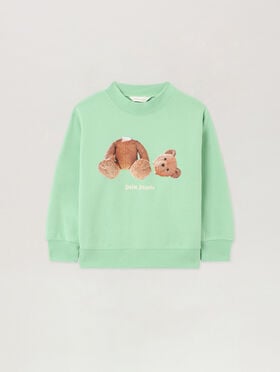 PALM ANGELS Palm Angels Bear Crewneck VERDE/GREEN PBBA012S26FLE002