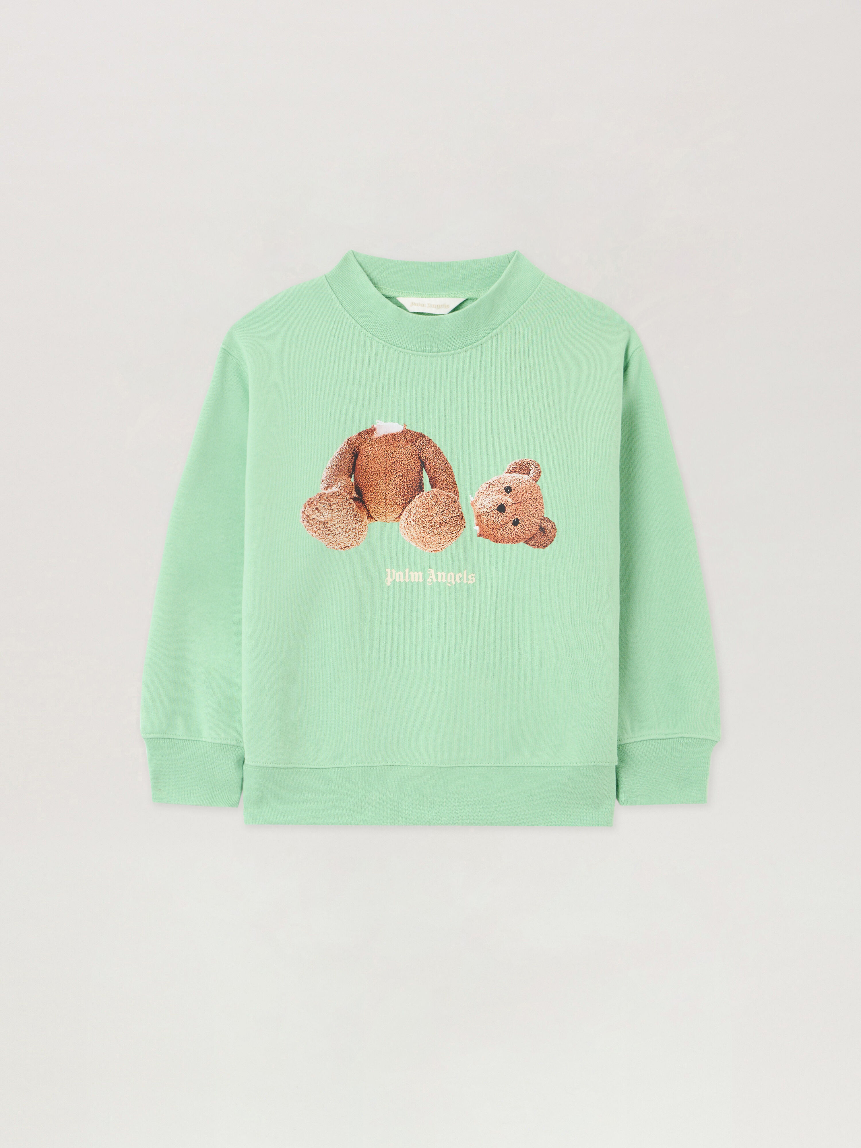 PALM ANGELS Palm Angels Bear Crewneck VERDE/GREEN PBBA012S26FLE002