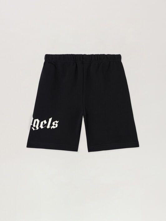 PALM ANGELS Overlogo Sweatshort NERO/BLACK PBCI006S26FLE001