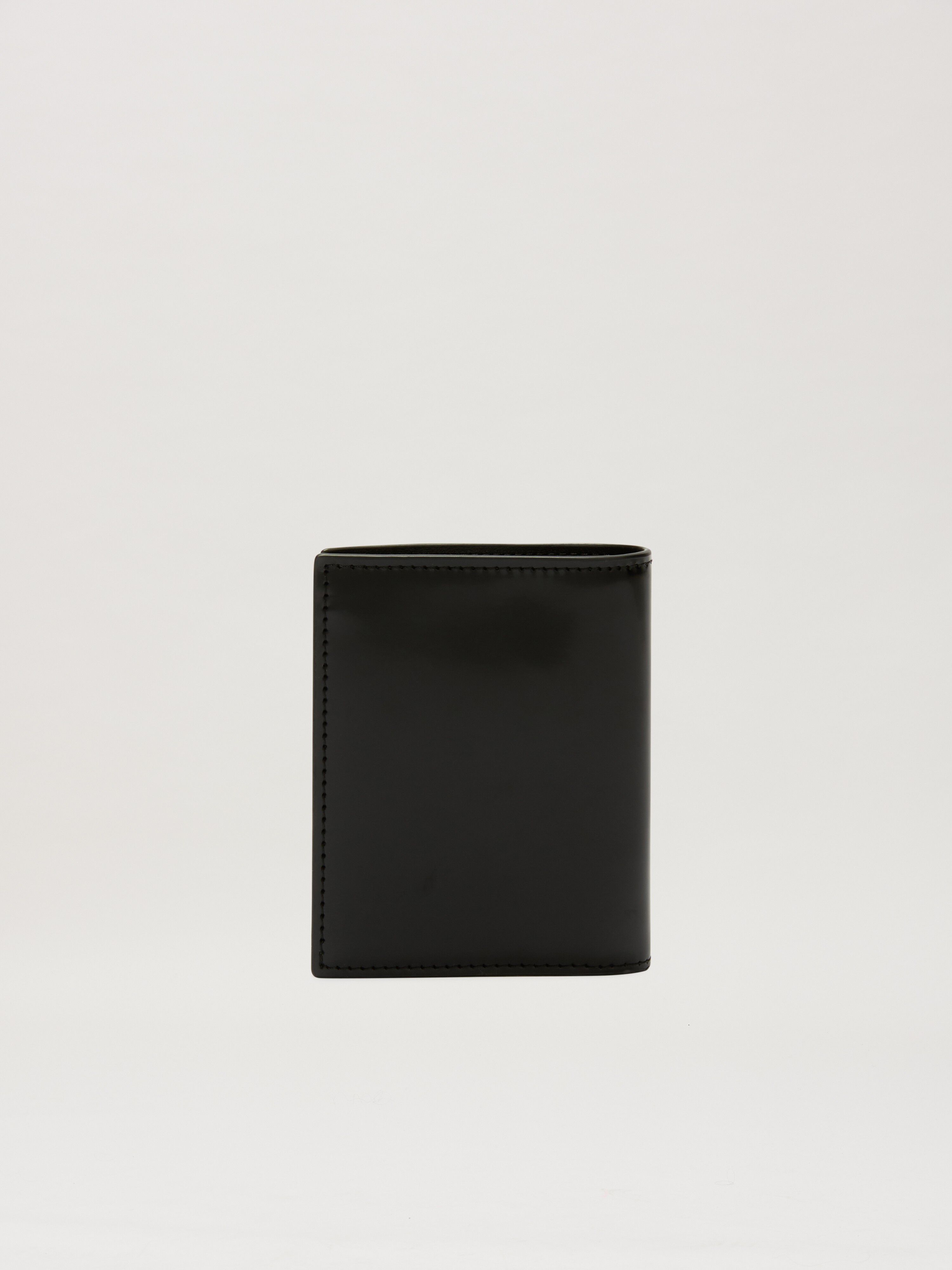PALM ANGELS  Curved logo Leather Wallet NERO PMNC024S25FAB001