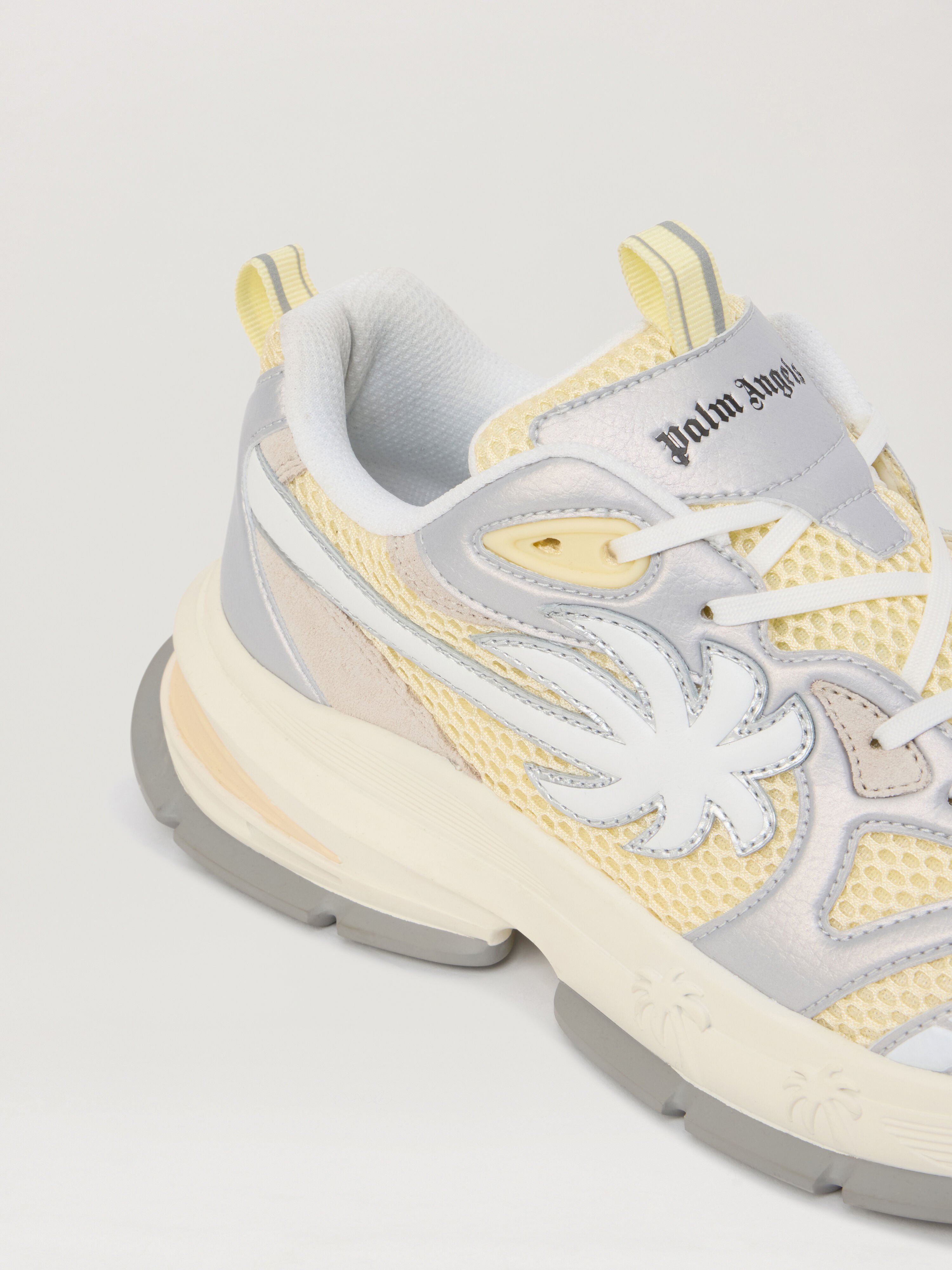 PALM ANGELS Palm Runner Sneakers SILVER BEIGE PMIA10TS26LEA001