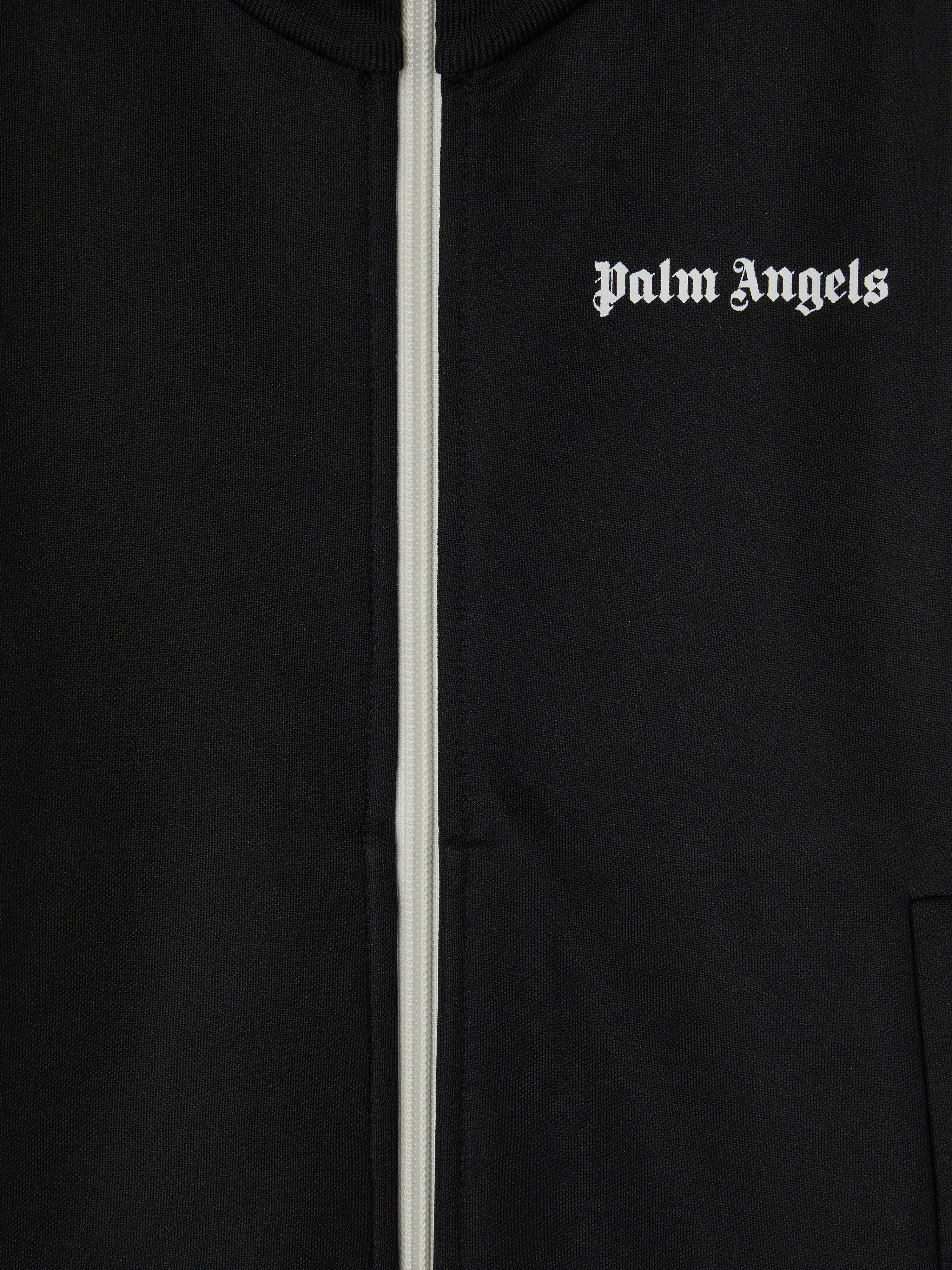 PALM ANGELS Multicolor band Track hoodie BLACK - WHITE PBBD002C99FAB003