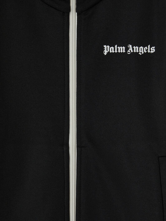 Multicolor band Track hoodie PALM ANGELS Multicolor band Track hoodie BLACK - WHITE PBBD002C99FAB003