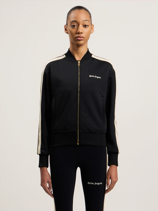 PALM ANGELS Classic Logo Track Bomber Jkt BLACK OFF WHITE PWBD050C99FAB001