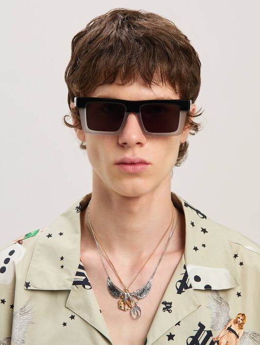 PALM ANGELS  Napa sunglasses BLACK/GREY DARK GREY PERI109S25PLA001