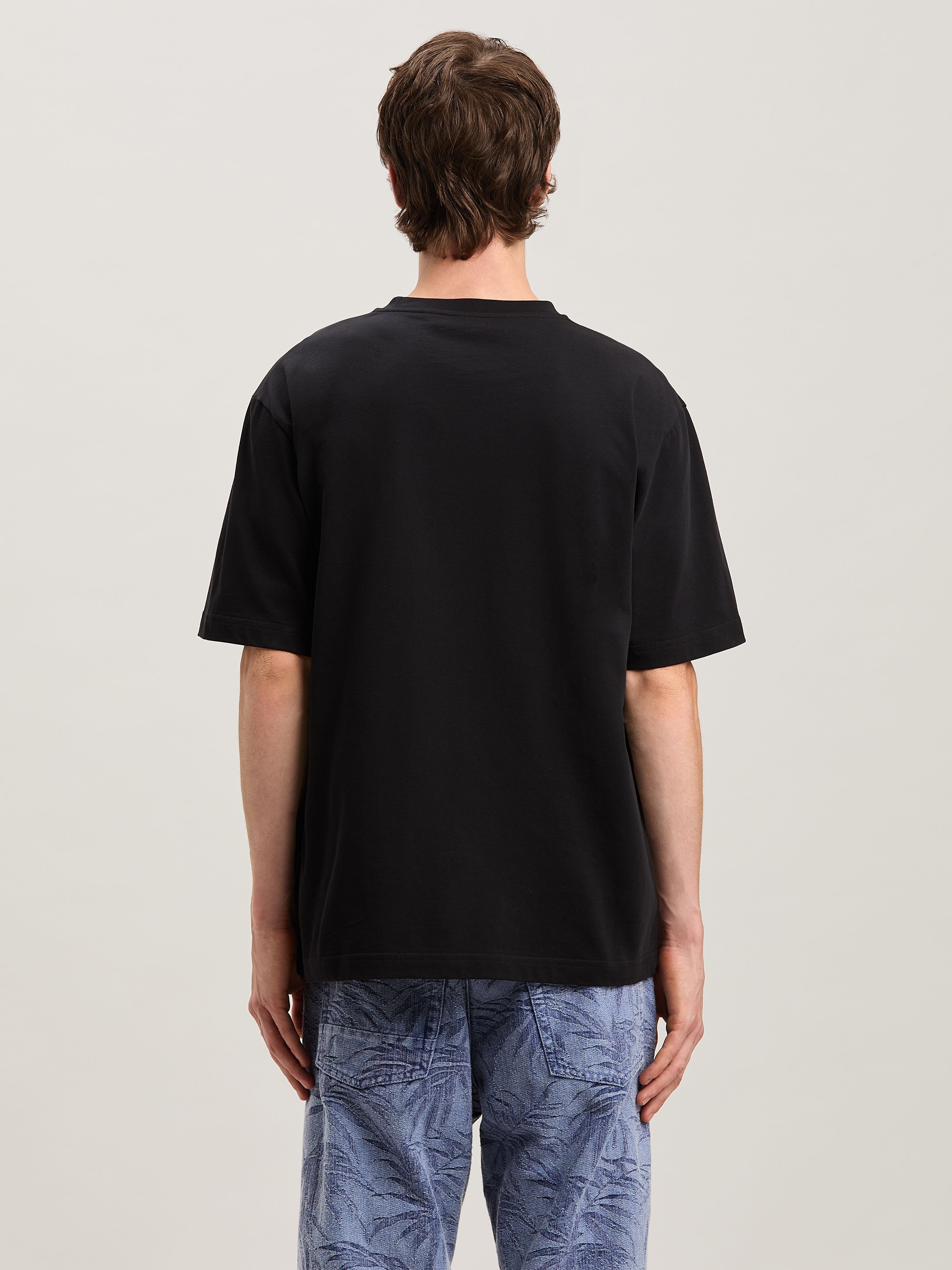 PALM ANGELS  College Oval Palm T-shirt BLACK - VINTAGE BLACK PMAA089S25JER001