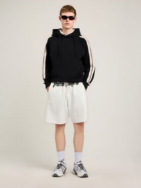 Back Curved Logo Track Hoodie PALM ANGELS Back Curved Logo Track Hoodie BLACK OFF WHITE PMBB17QS26FLE001