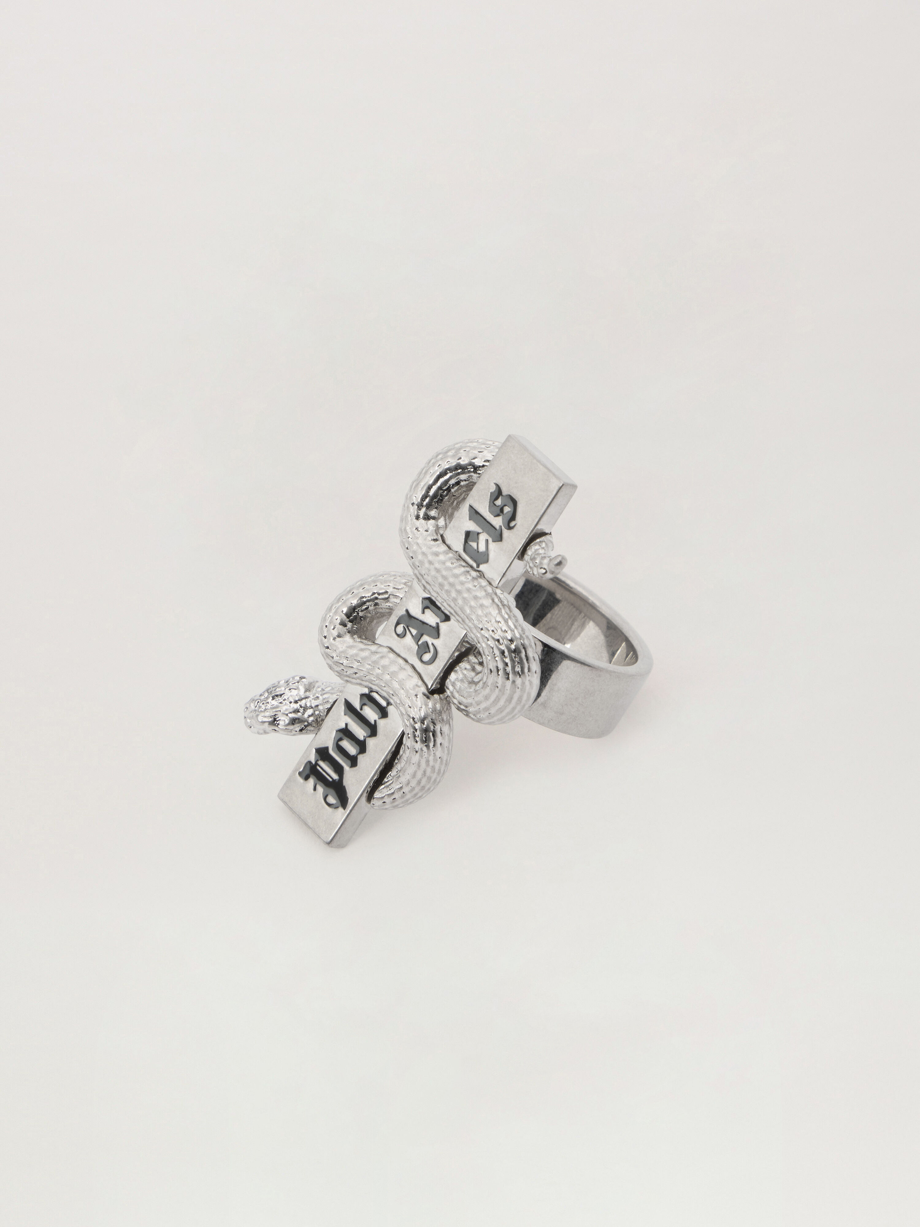 PALM ANGELS Snake Box Logo Ring SILVER - SILVER PMOC02EF25MAT001