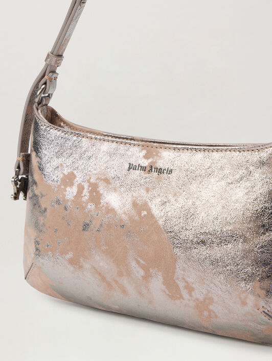Wrinkled Leather Giorgina Bag PALM ANGELS Wrinkled Leather Giorgina Bag NUDE - SILVER PWNN028F25LEA002