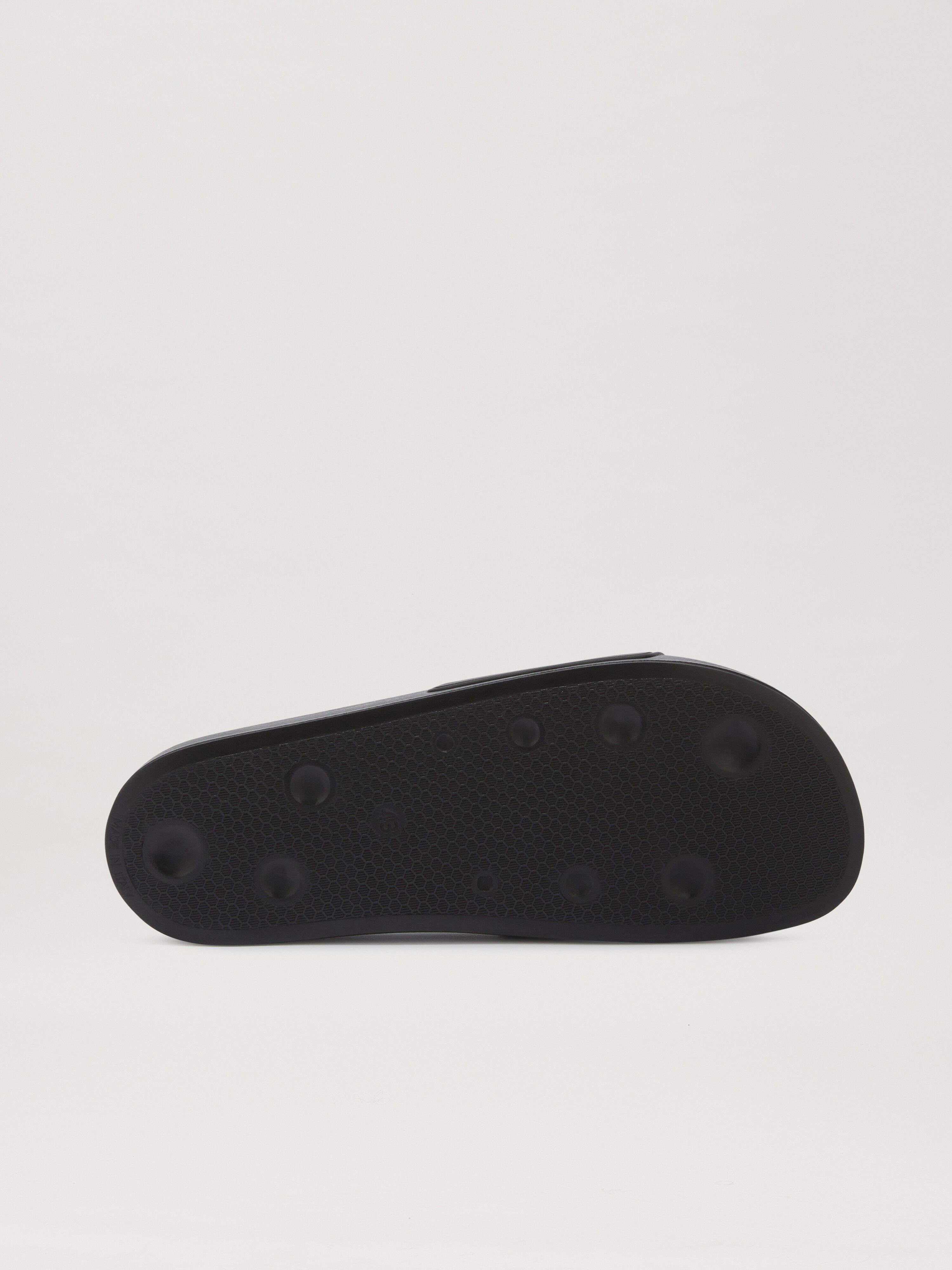 PALM ANGELS Classic Logo Pool Slider BLACK - WHITE PMIC010C99MAT001