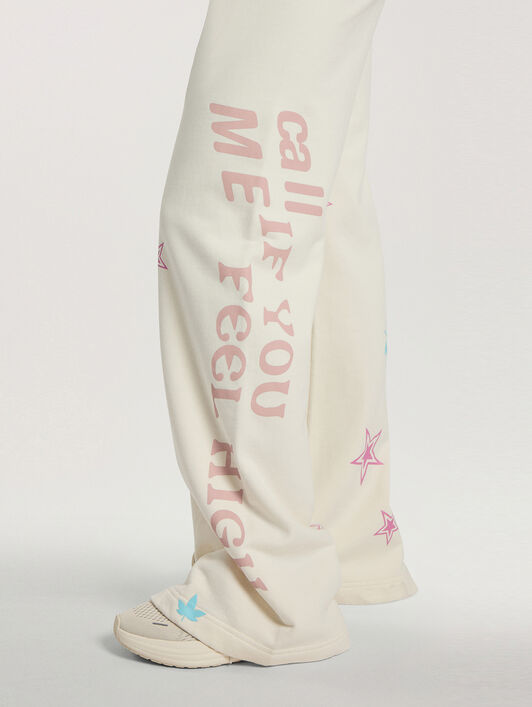 PALM ANGELS Feel High Sweatpants OFF WHITE - MULTICOLOR PAWCH01F26FL02