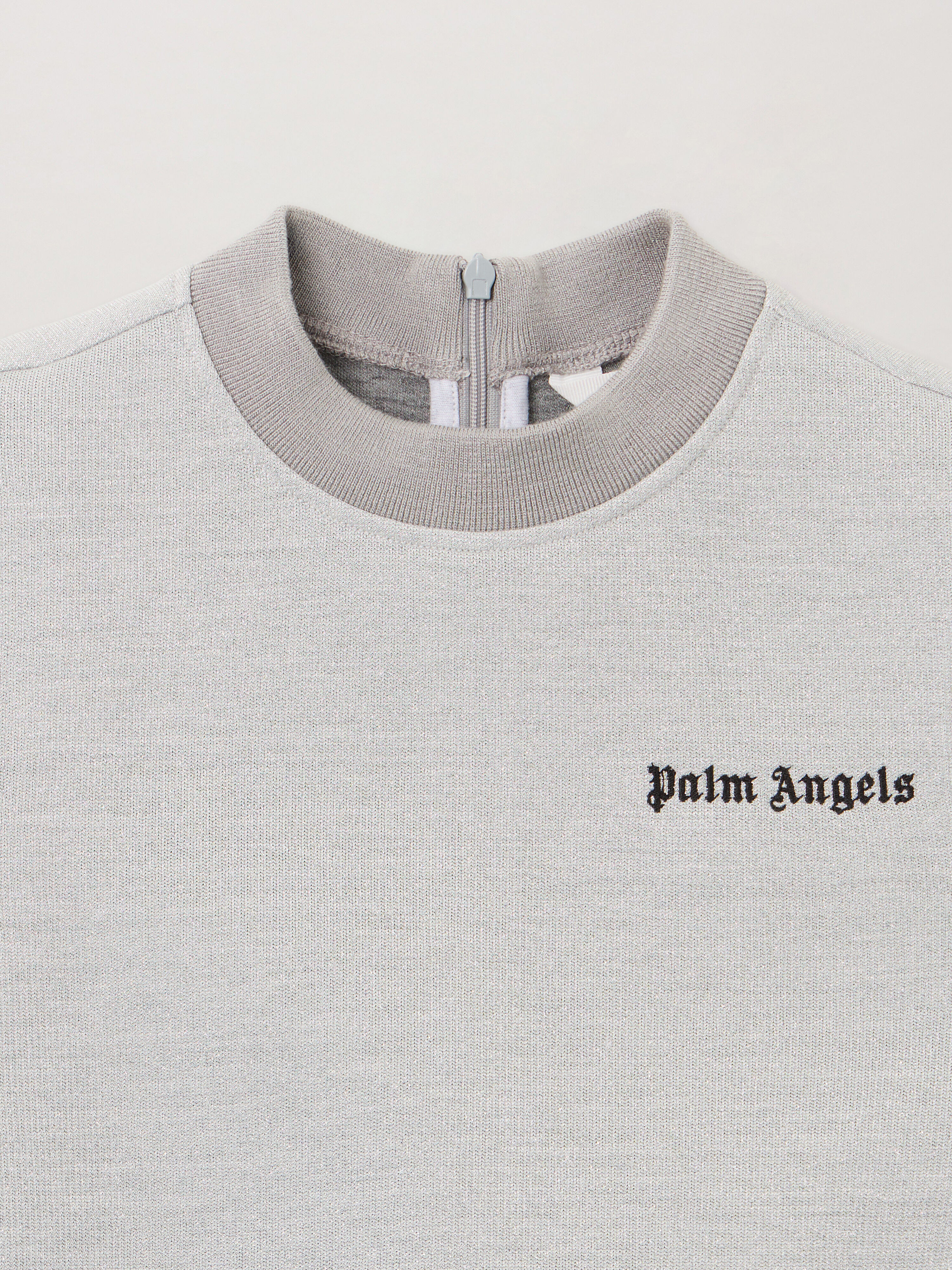 PALM ANGELS Pa Lurex Track Dress SILVER - BLACK PGCM006F25FLE001