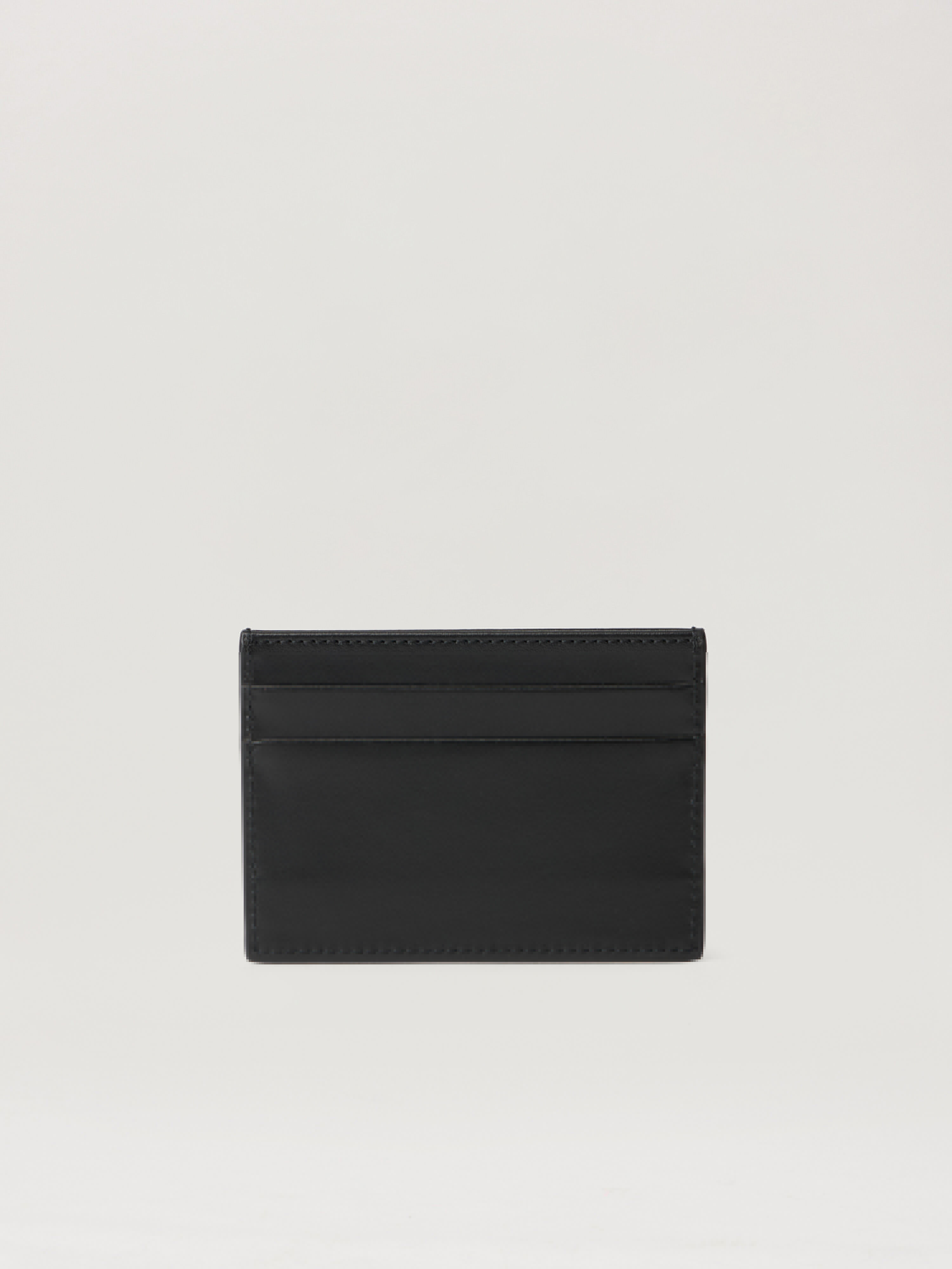 PALM ANGELS Classic Logo Card Holder BLACK OFF WHITE PWND015S26LEA001