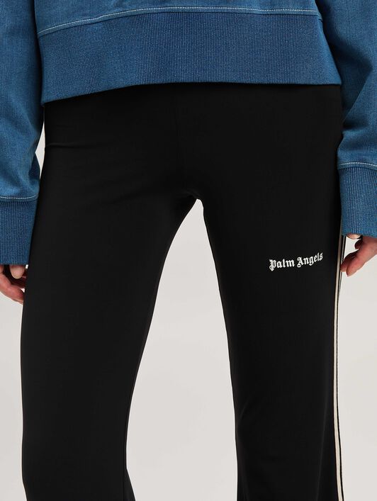PALM ANGELS  Trainingshose mit klassischem Logo und Stickerei BLACK - OFF WHITE PWCA145S25FAB001