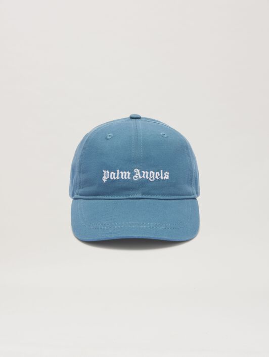 PALM ANGELS  Baseballcap mit Logo BLACK OFF WHITE PBLB002C99FAB001
