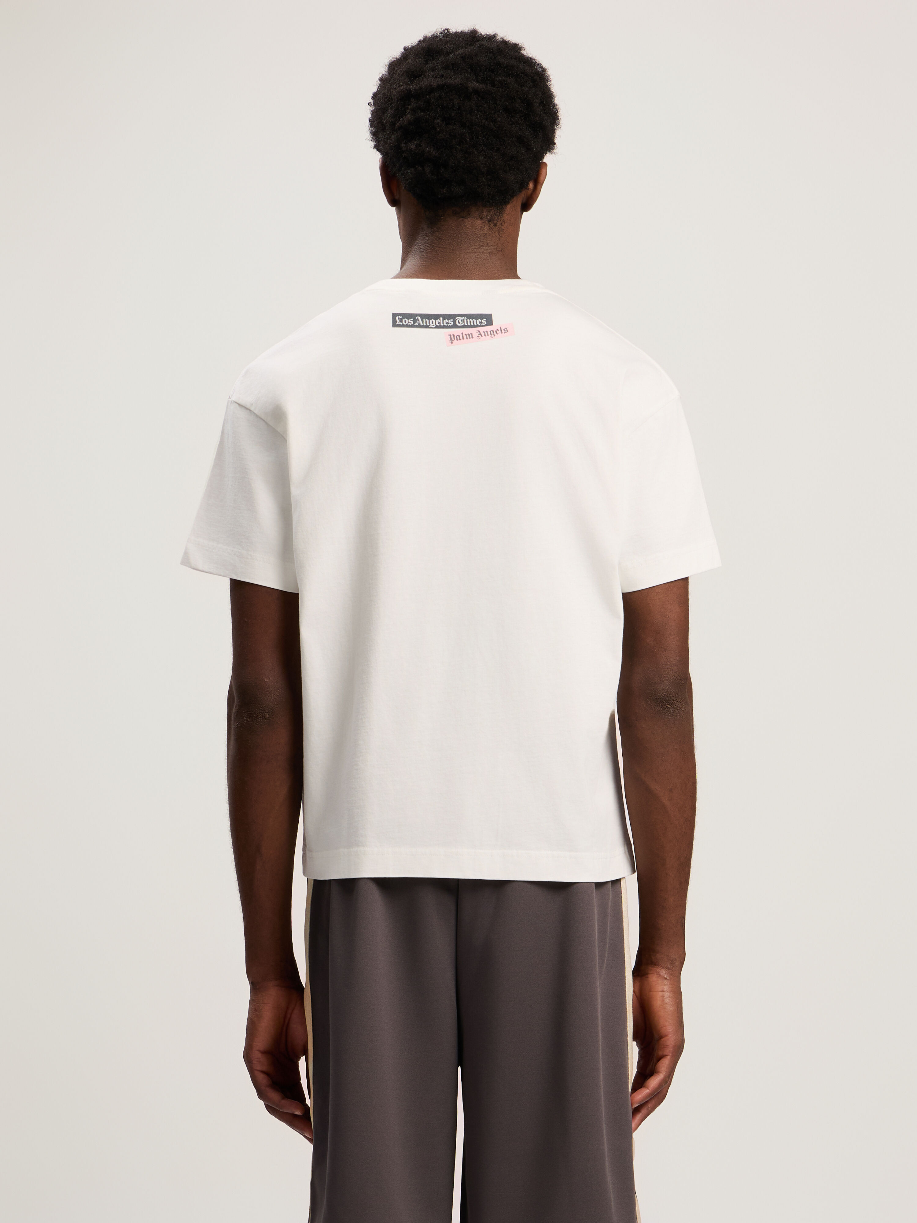 PALM ANGELS Quote Graphic T-Shirt OFF WHITE - MULTICOLOR PMAA109F25JER005