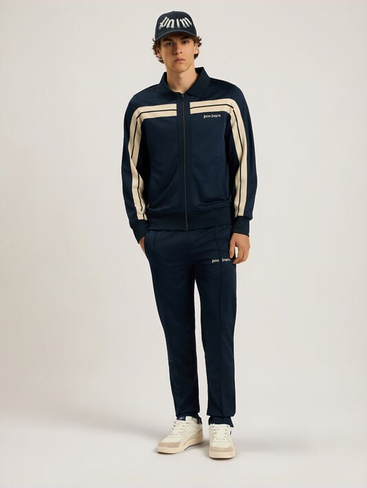 PALM ANGELS Classic Logo Track Pants NAVY BLUE - OFF WHITE PAMCJ02F26FB01