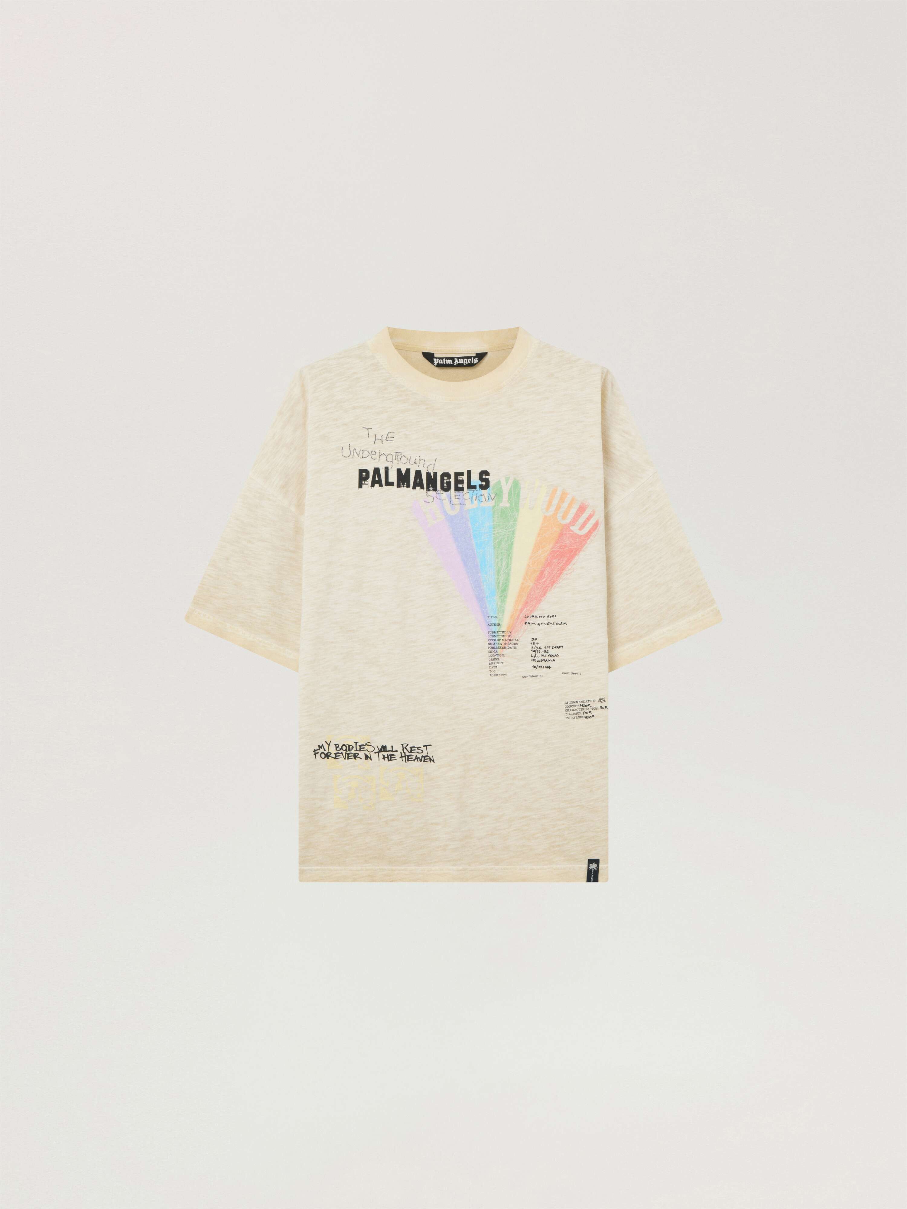 Neon Boulevard Loose T-Shirt PALM ANGELS Neon Boulevard Loose T-Shirt LIGHT GREY - MULTICOLOR PAMAA03W26JR08