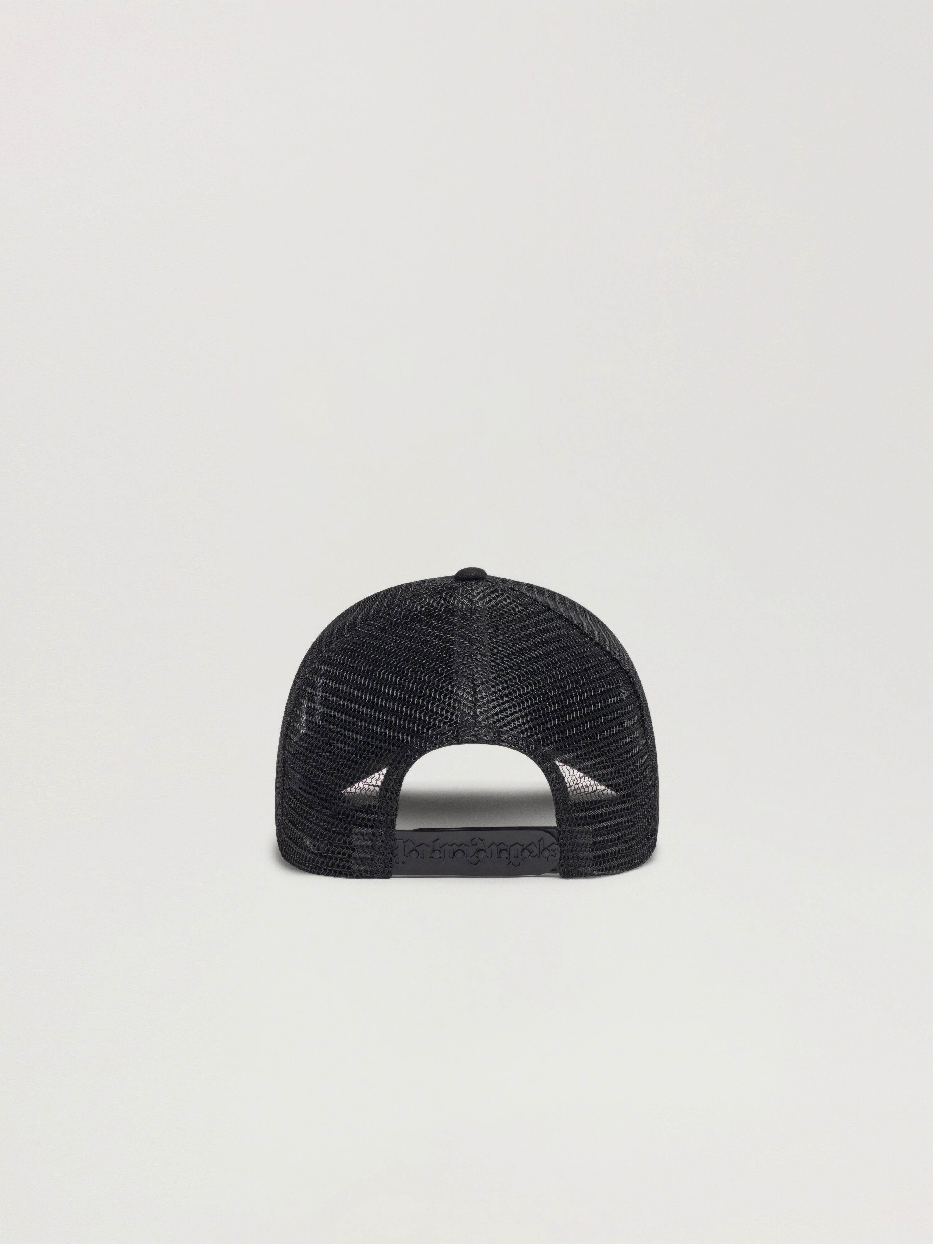 Hollywood Cap PALM ANGELS Hollywood Cap BLACK - OFF WHITE PALMB02W26FB01