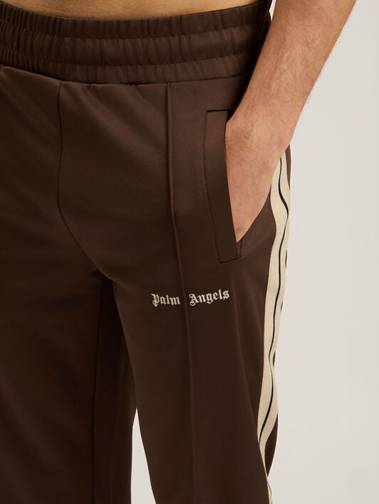 Classic Logo Track Pants PALM ANGELS Classic Logo Track Pants BROWN - OFF WHITE PAMCJ02F26FB01