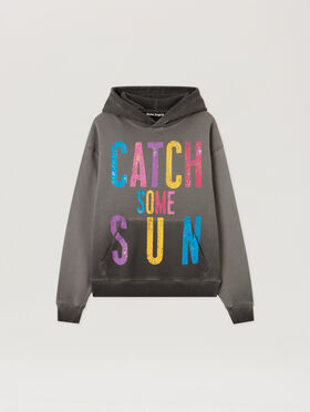 PALM ANGELS Catch Some Sun Hoodie BLACK - MULTICOLOR PMBB17DF25FLE001
