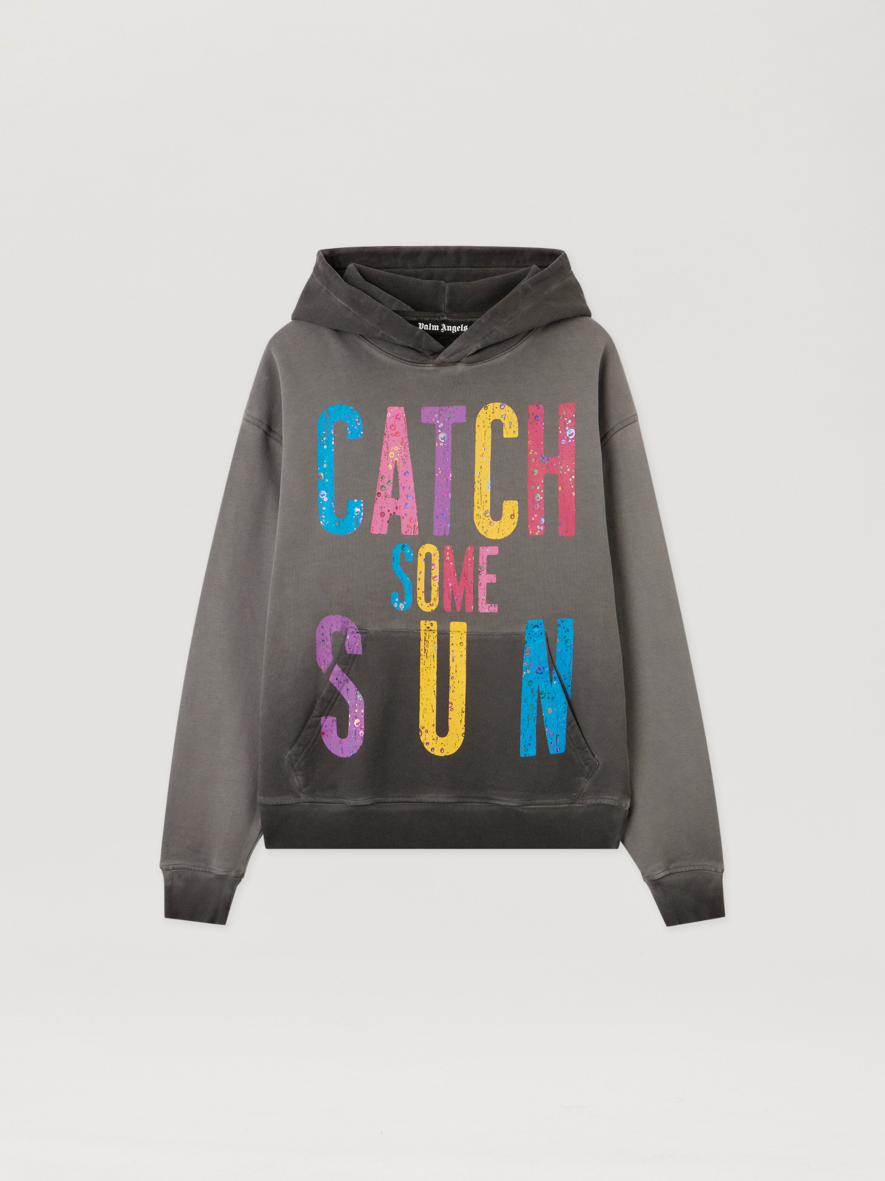 PALM ANGELS Catch Some Sun Hoodie BLACK - MULTICOLOR PMBB17DF25FLE001