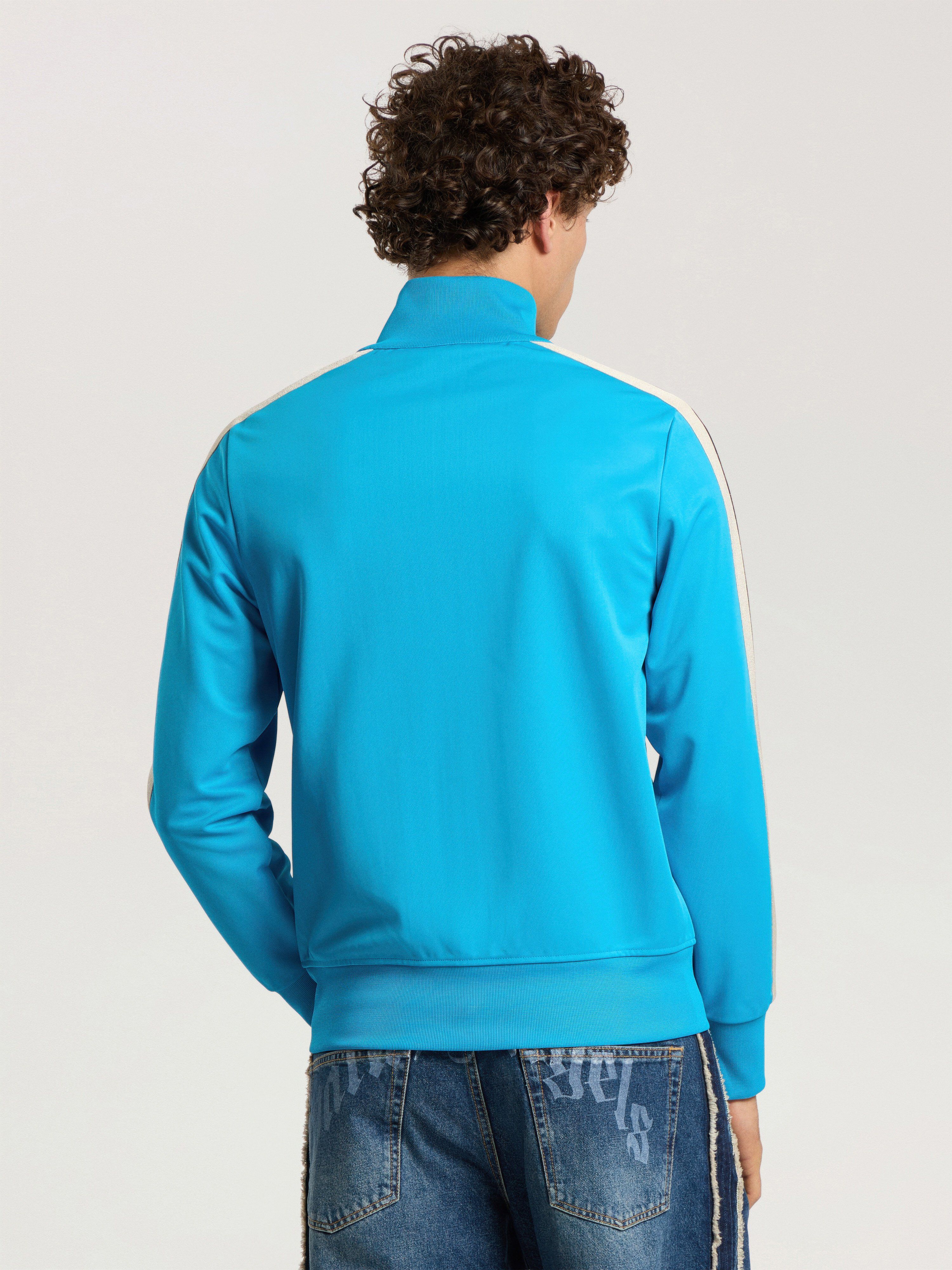 PALM ANGELS Classic Logo Track Jacket MEDIUM BLUE - OFF WHITE PAMBD01F26FB01