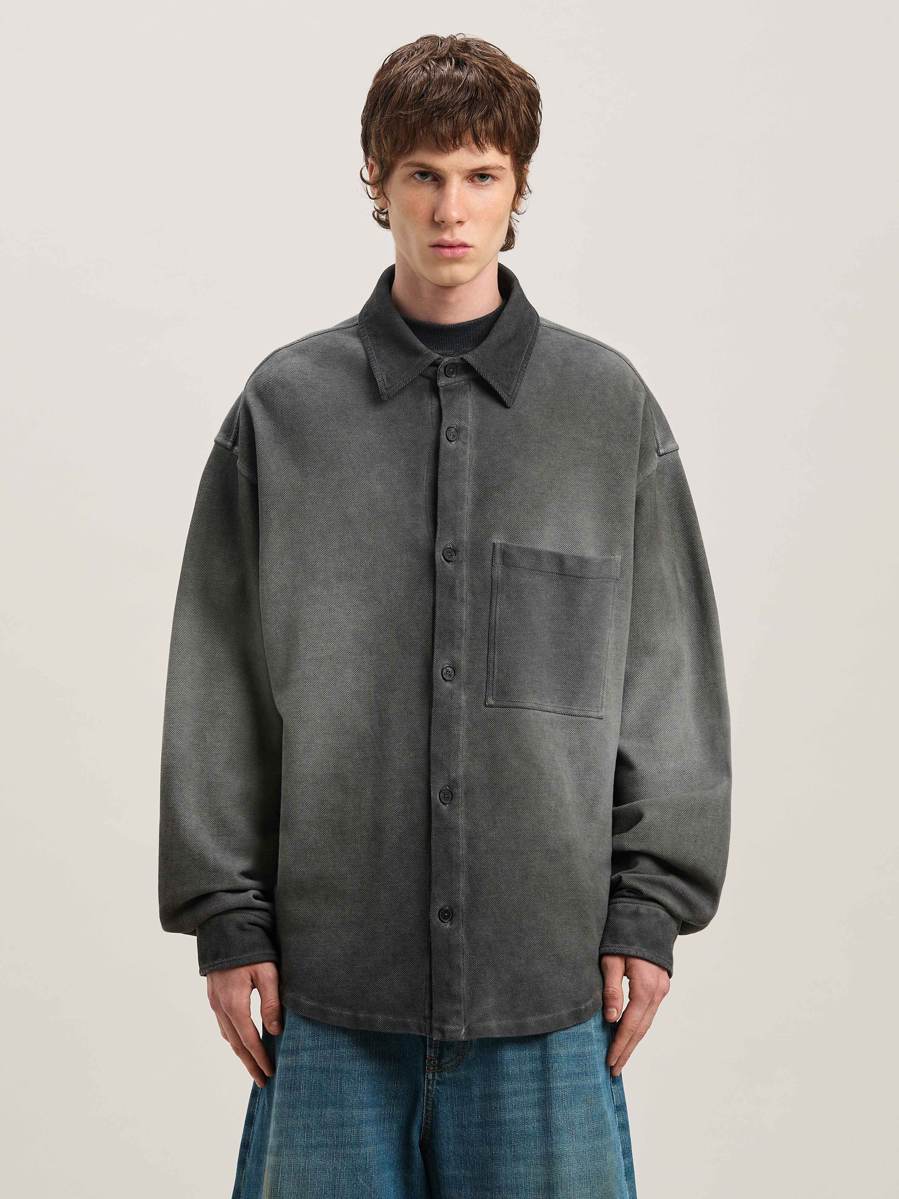 PALM ANGELS  Classic logo Overshirt BLACK - BLACK PMES039S25FAB001