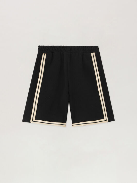 PALM ANGELS Minitrack Sweatshorts NERO/BLACK PBCI007S26FLE001