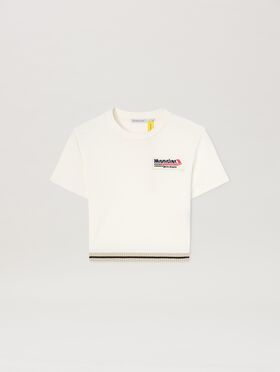 PALM ANGELS  Racing slim T-shirt Moncler x Palm Angels WHITE - BLACK PWAA076T25JER001