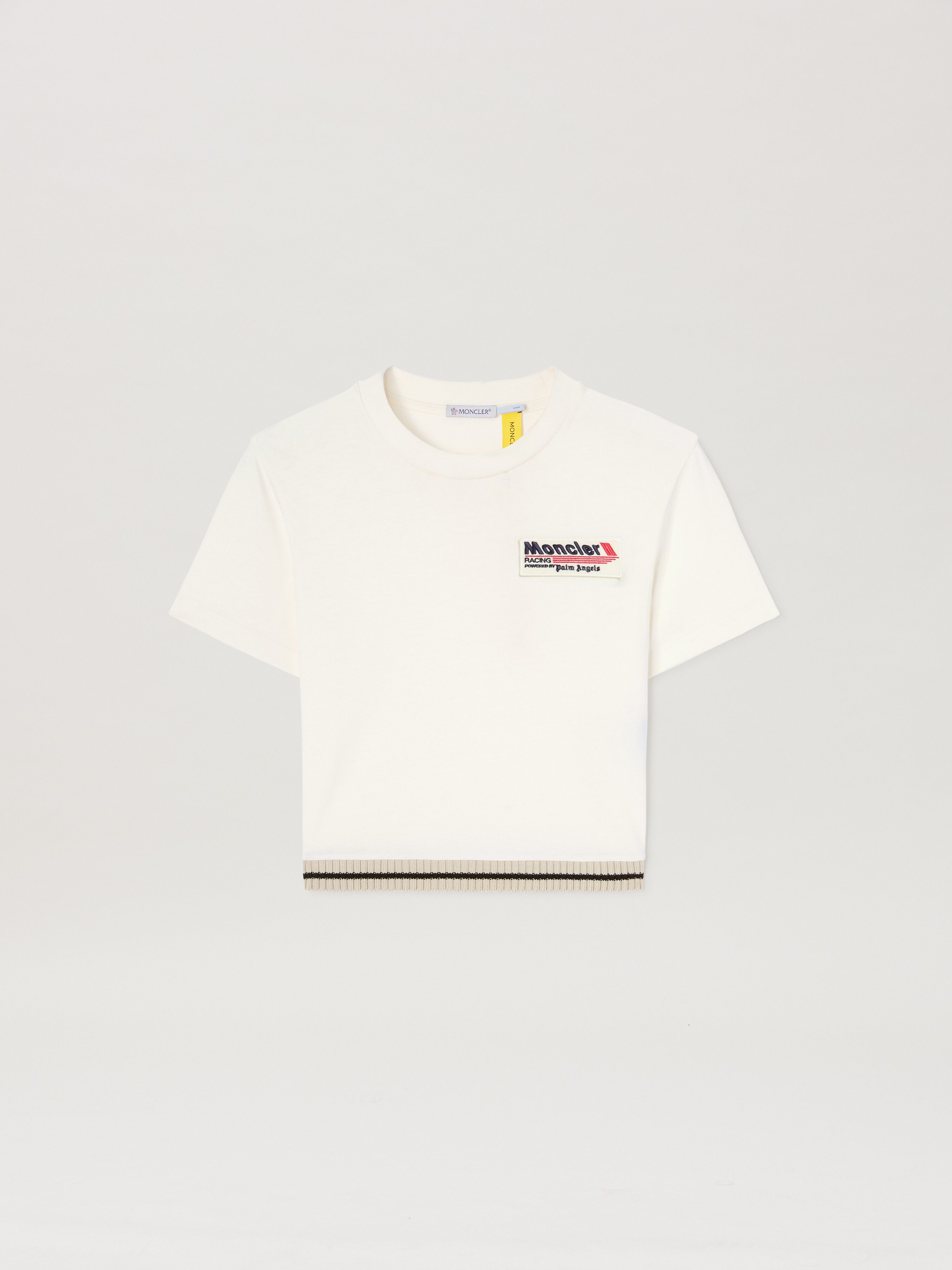 PALM ANGELS  Racing slim T-shirt Moncler x Palm Angels WHITE - BLACK PWAA076T25JER001