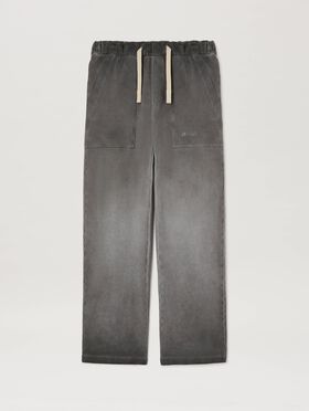 PALM ANGELS  Dyed Travel Pants BLACK - GREY PMCA179S25FAB001