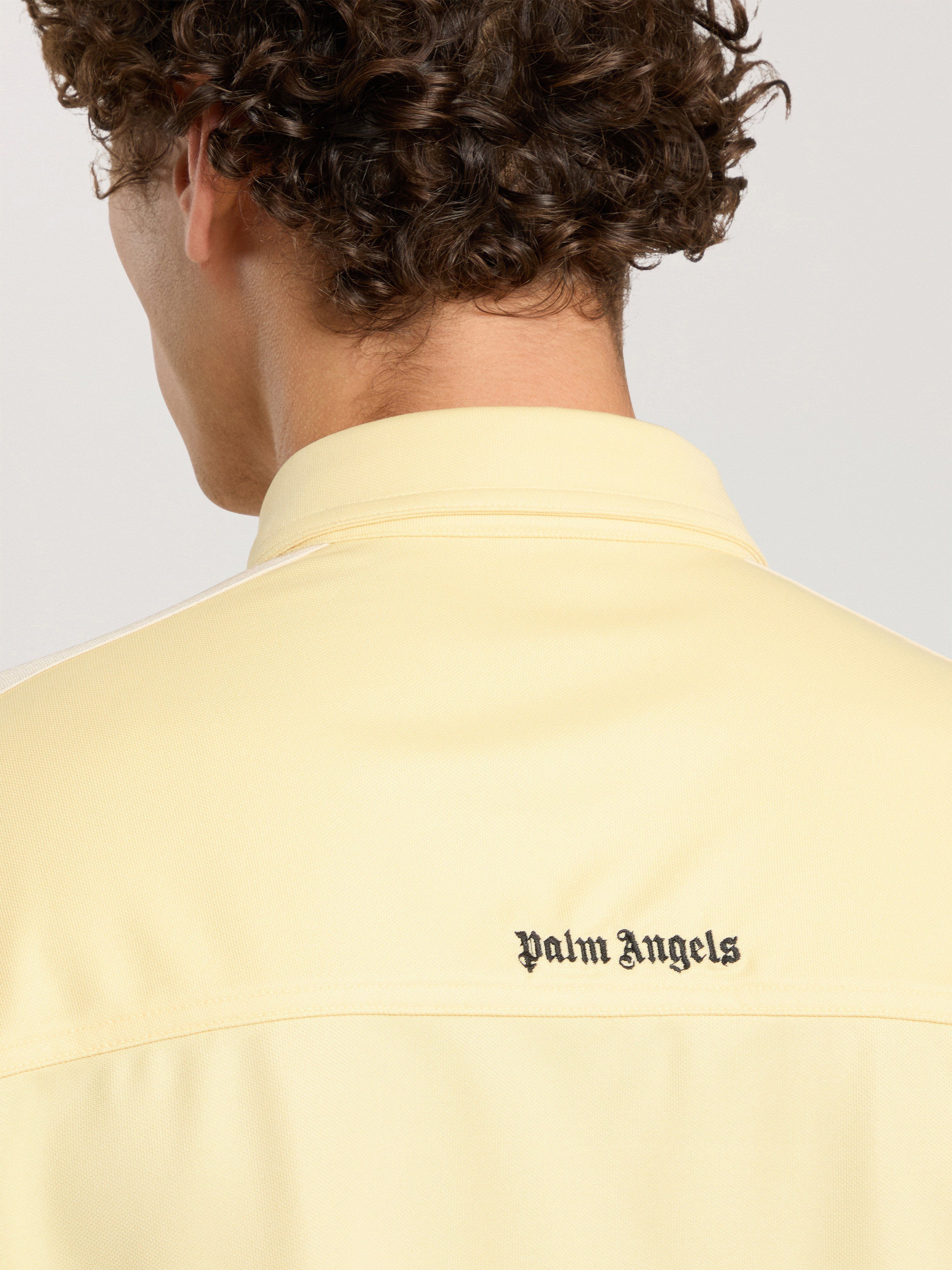 Logo 90' Track Jacket Shirt PALM ANGELS Logo 90' Track Jacket Shirt LIGHT YELLOW - BLACK PAMBN02F26FB01