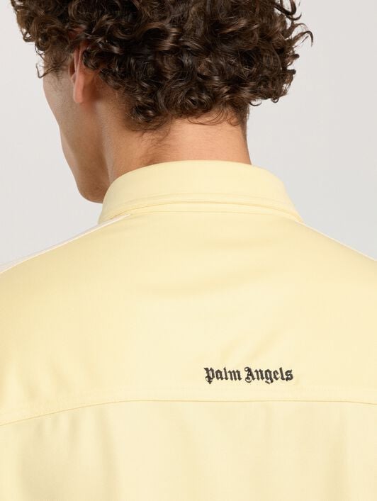 Logo 90' Track Jacket Shirt PALM ANGELS Logo 90' Track Jacket Shirt LIGHT YELLOW - BLACK PAMBN02F26FB01