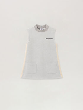 PALM ANGELS Pa Lurex Track Dress SILVER - BLACK PGCM006F25FLE001