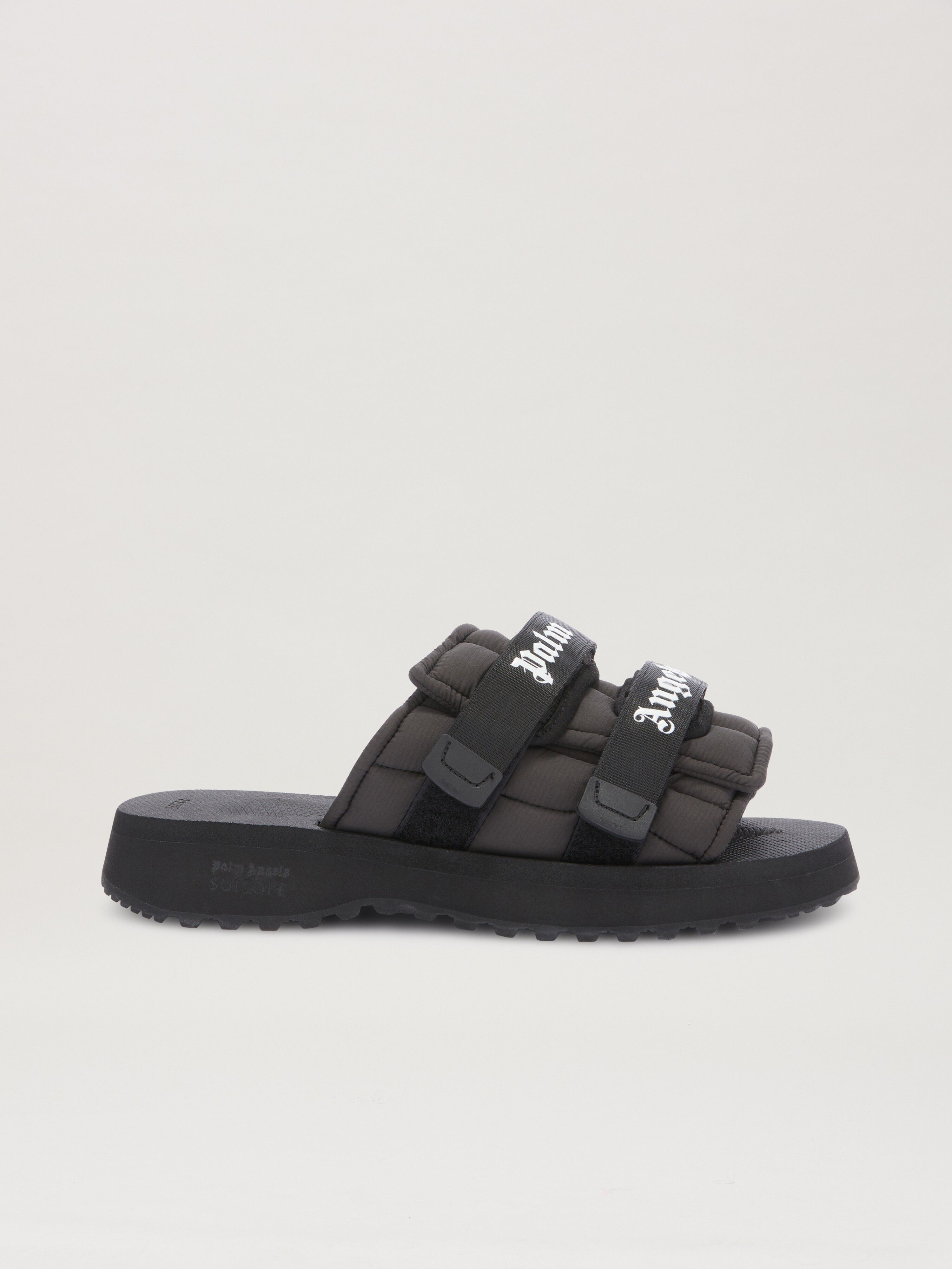 PALM ANGELS  Moto-P Pantoletten Palm Angels x Suicoke BLACK - BLACK PMIH015S25FAB001