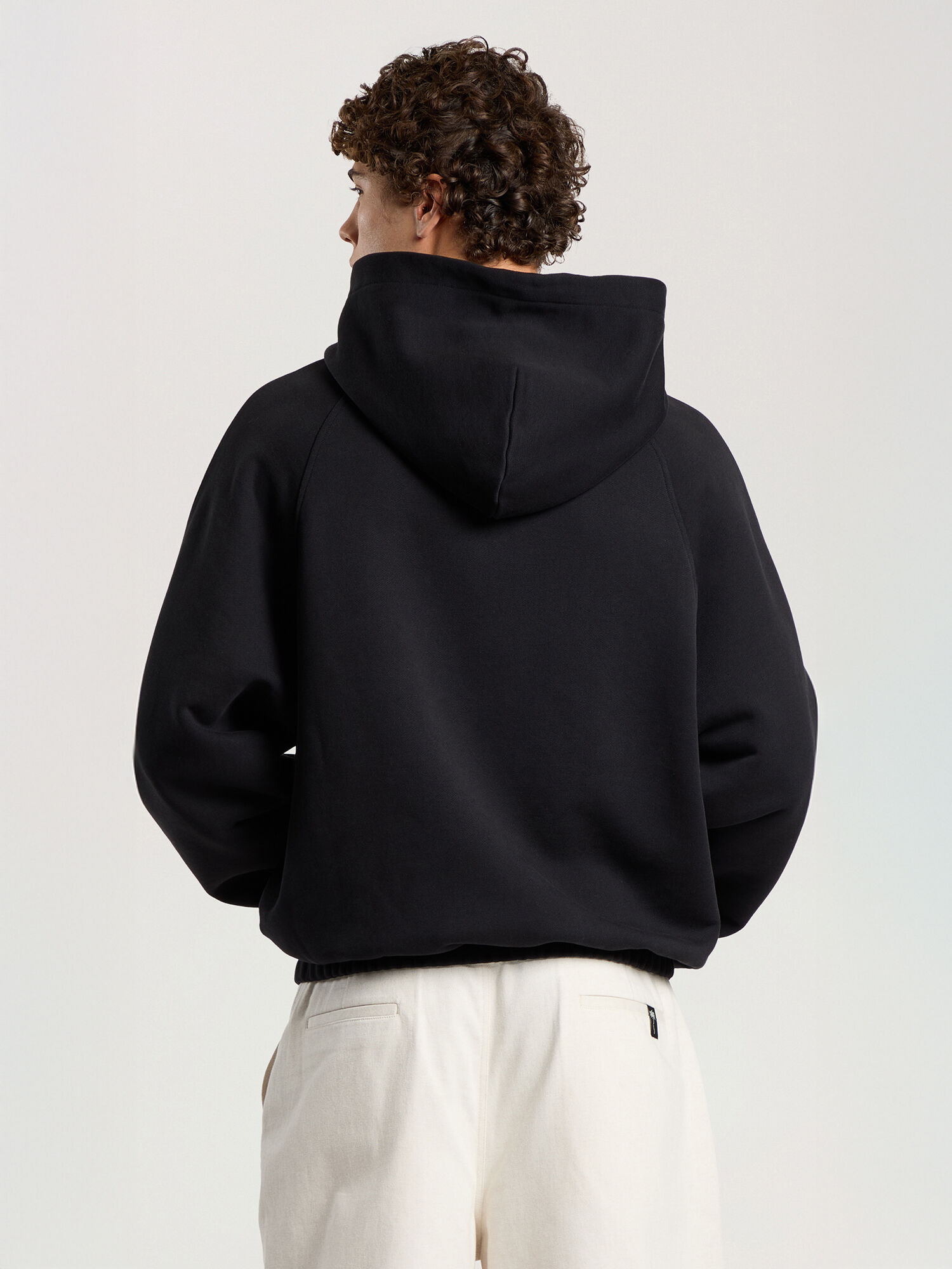 PALM ANGELS Vintage Box Logo Loose Hoodie BLACK - GREY PAMBB04F26FL01