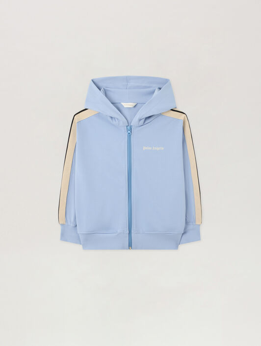 PALM ANGELS Track Full Zip Hoodie BLU BIMBO/ BABY BLUE PBBD017S26FLE001