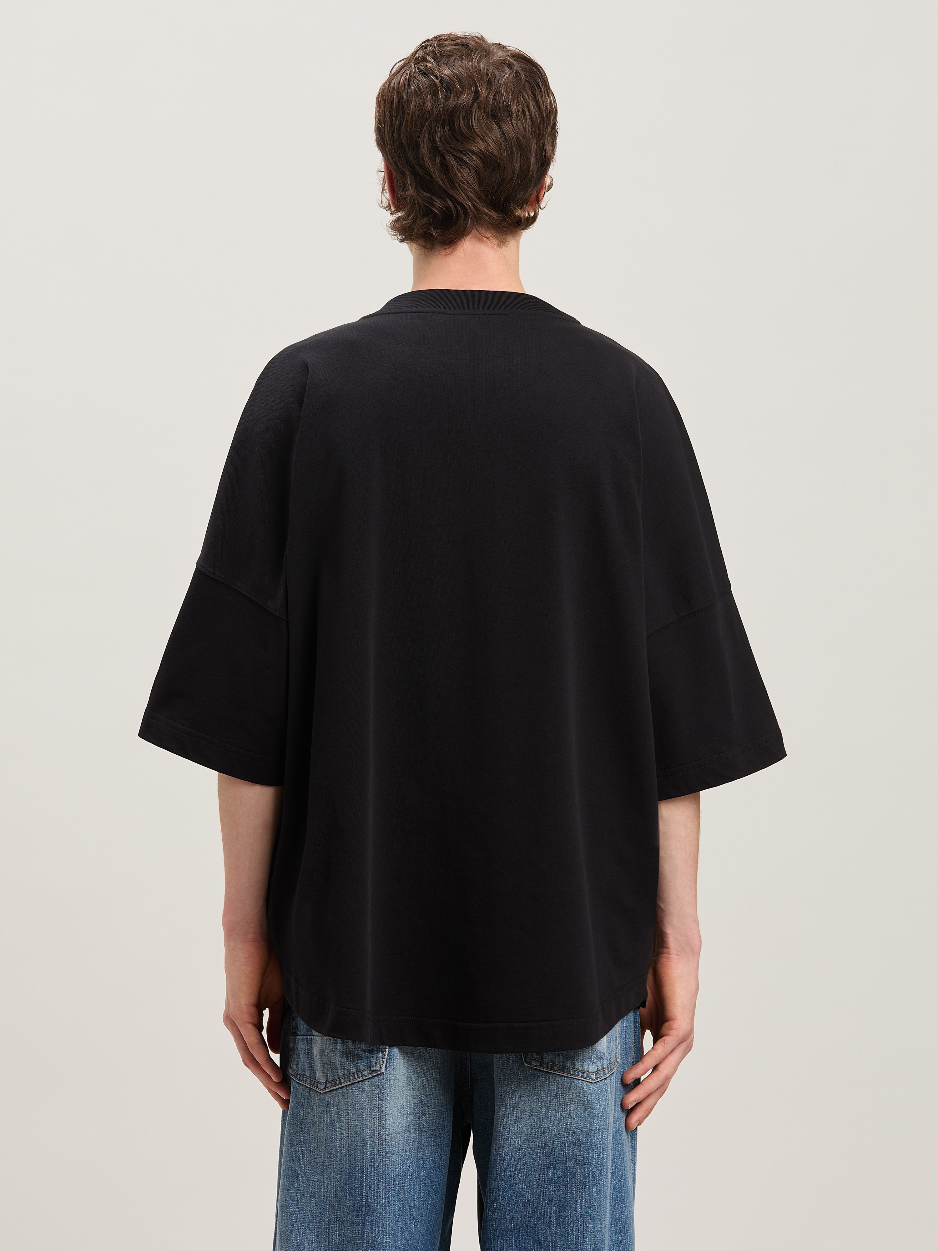 PALM ANGELS  Bear in Mind Over T-shirt BLACK - BROWN PMAA002S25JER002