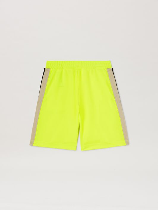 PALM ANGELS  Track shorts YELLOW FLUO BLACK PBCL001S25FAB001