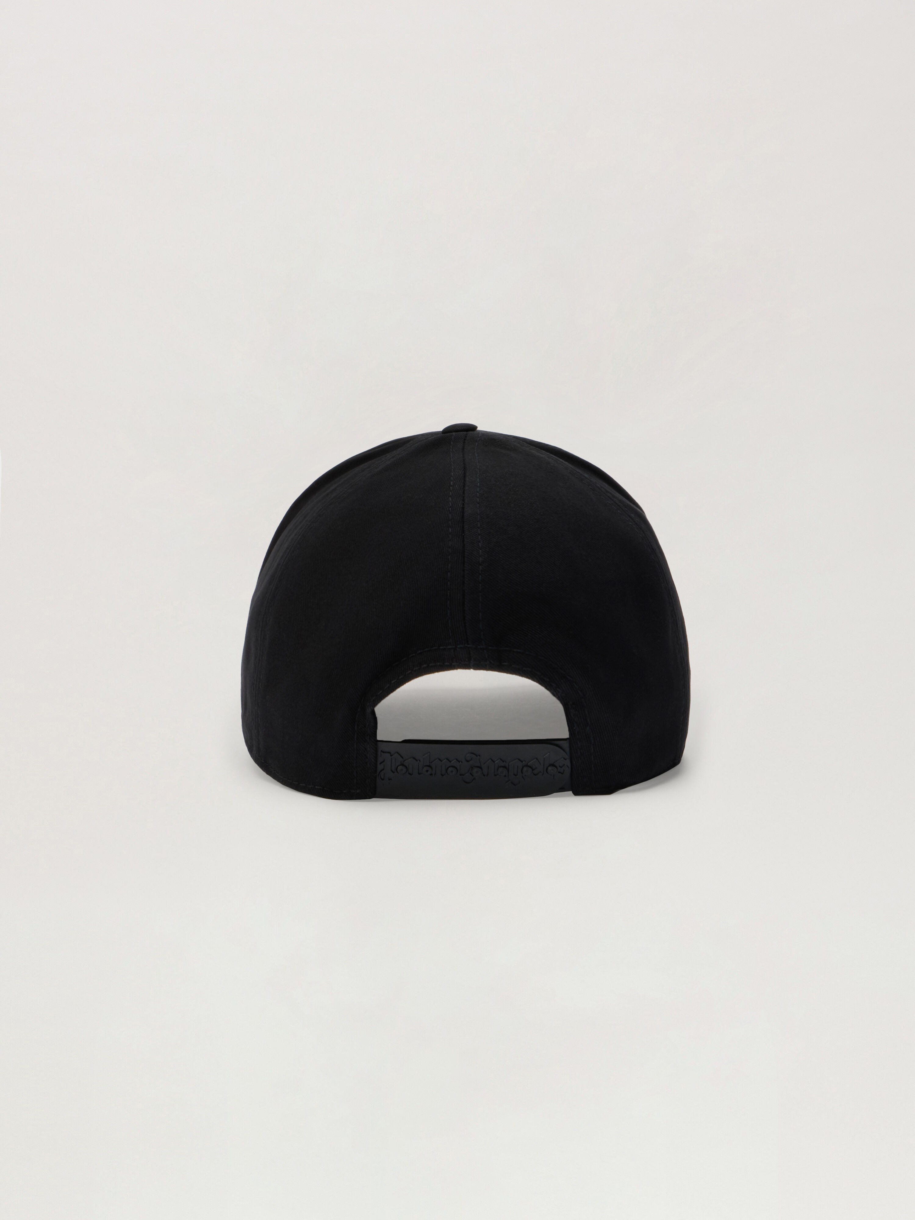 PALM ANGELS Curved Logo Tonal Cap BLACK BLACK PMLB104S26FAB00I